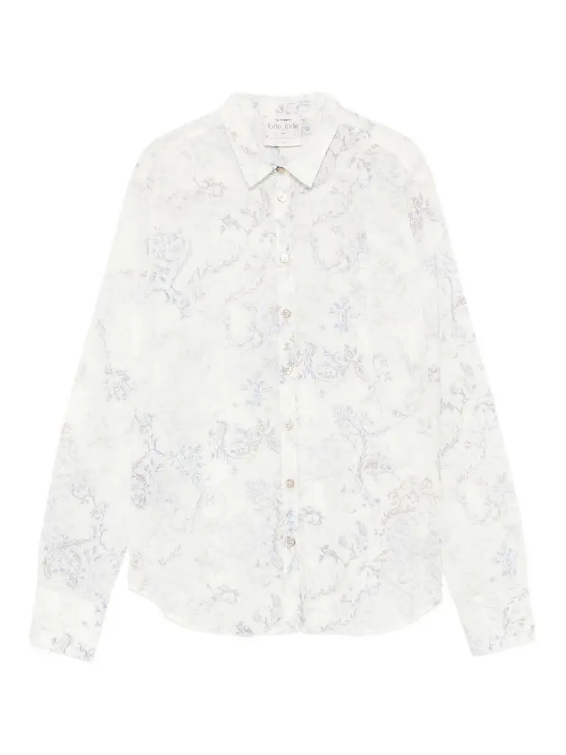 Camicia in cotone fantasia Metallico