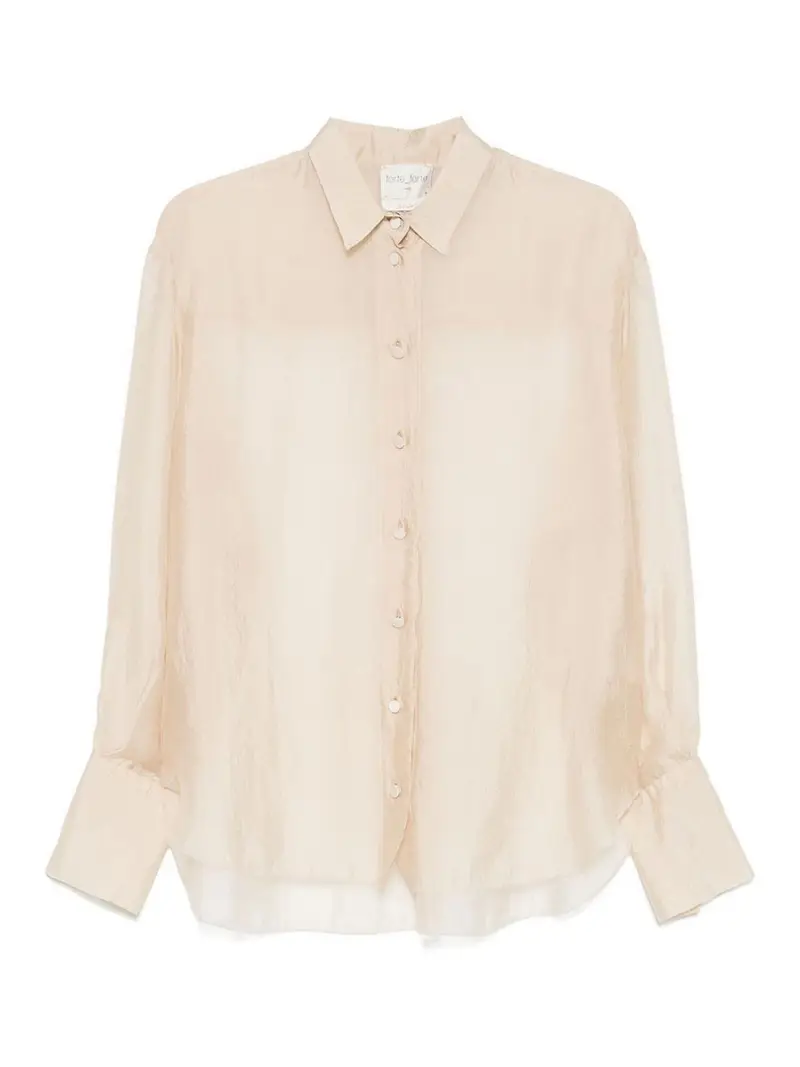 Camicia in organza Beige