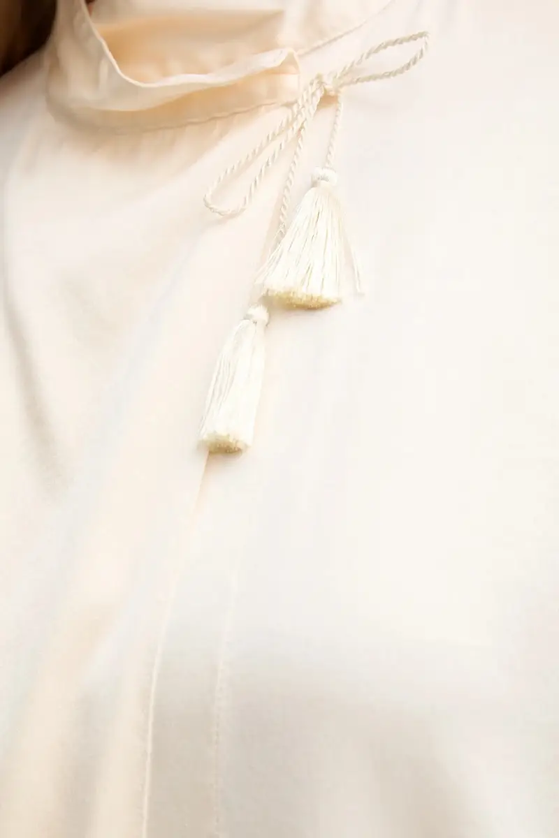 camicia in seta donna colore beige 14076.my.shirt miniatura 5