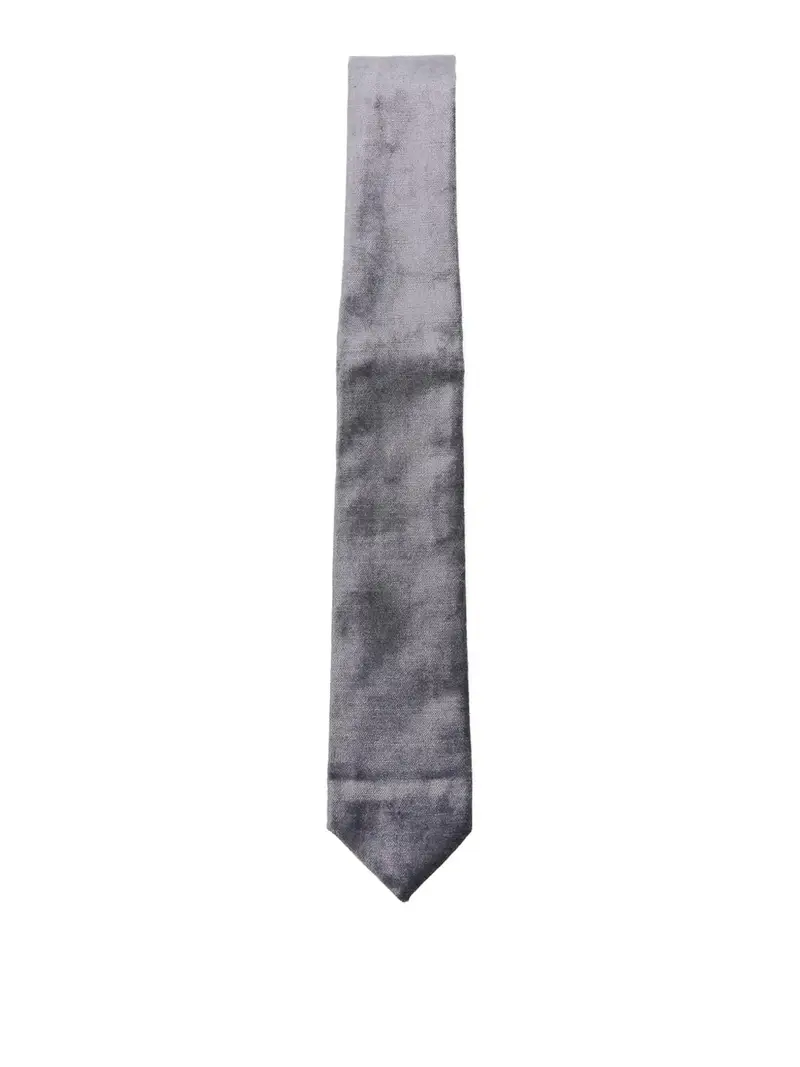 Cravatta di velluto Grigio