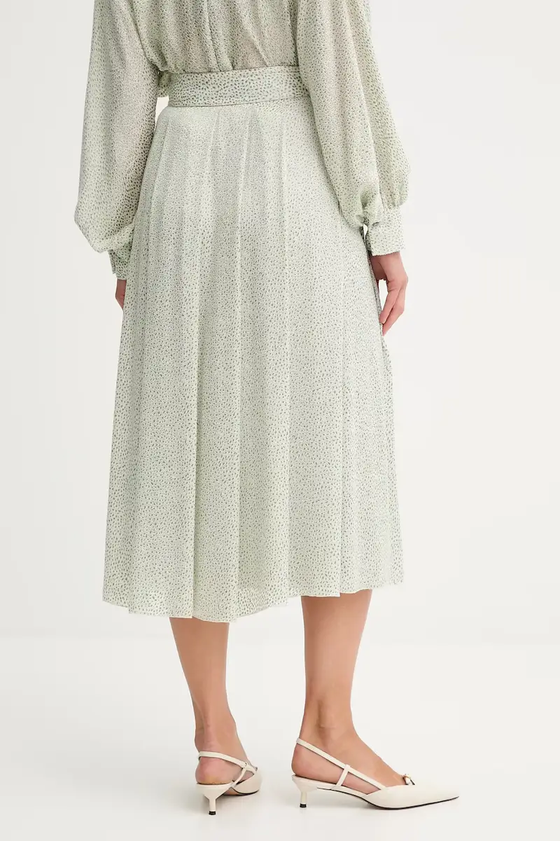 gonna con aggiunta di seta colore verde 14125.my.skirt miniatura 3