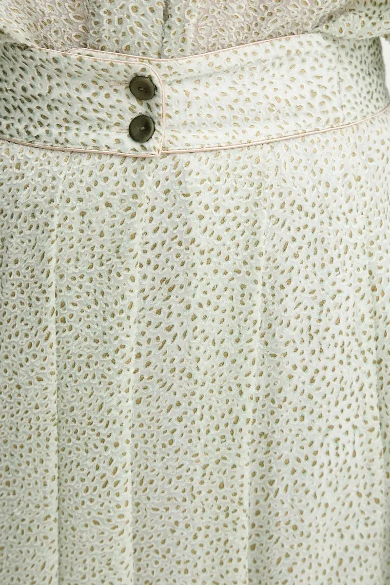 gonna con aggiunta di seta colore verde 14125.my.skirt miniatura 4