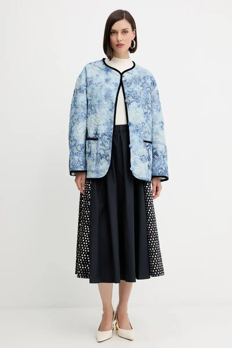 gonna in cotone colore blu navy 14114.my.skirt miniatura 2