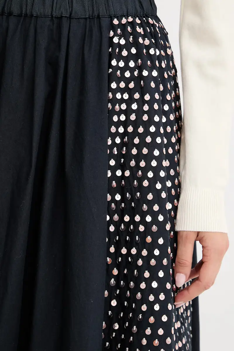 gonna in cotone colore blu navy 14114.my.skirt miniatura 4