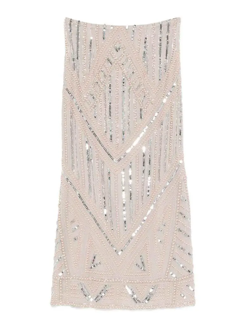 Gonna lunga ricamata Bianco