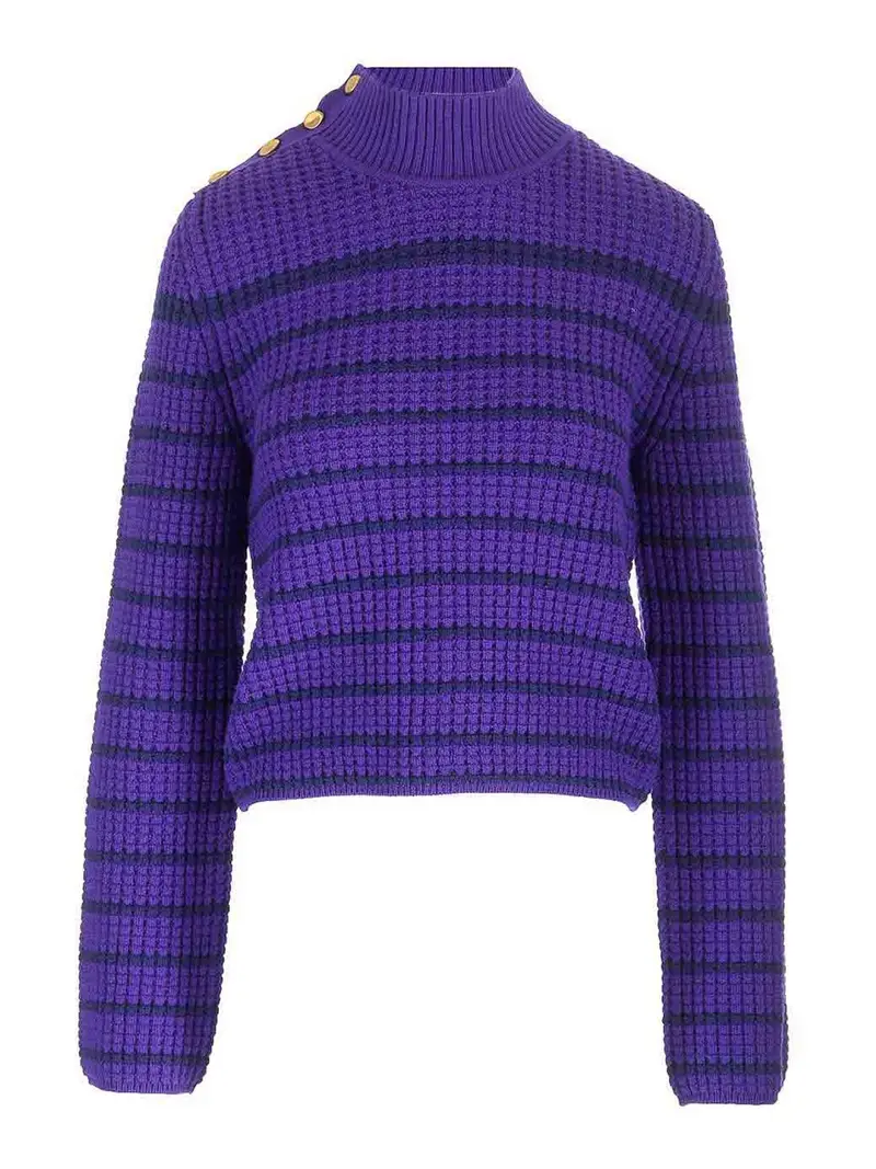 Maglione a strisce Viola