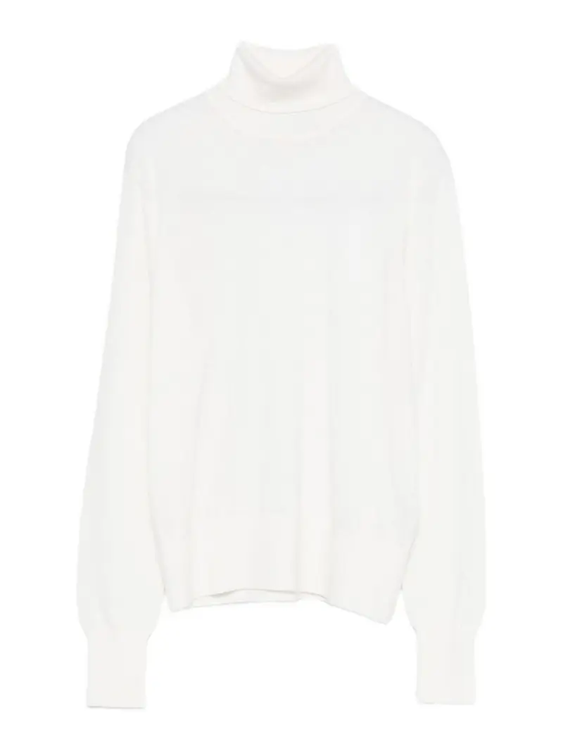 Maglione Dolcevita in Lana Bianco