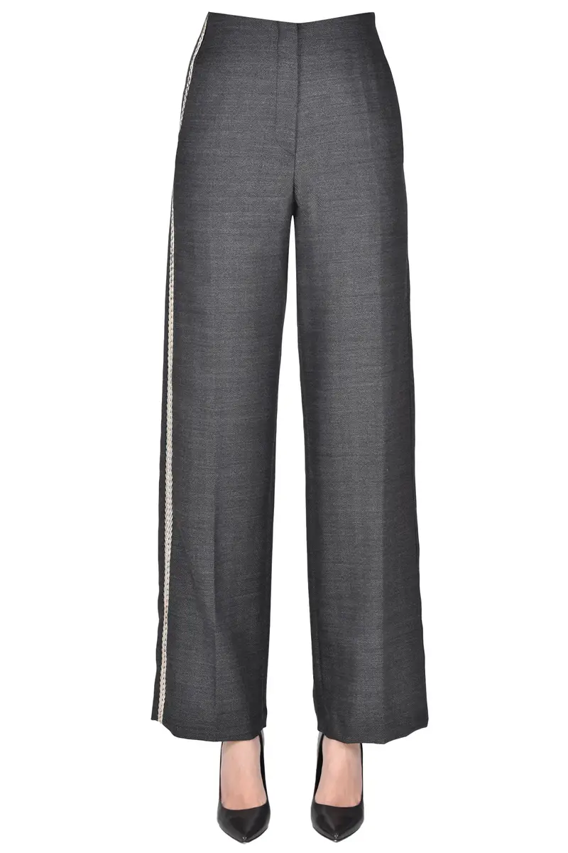 Pantaloni con banda laterale