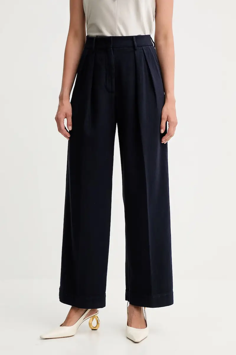 pantaloni in cotone donna colore blu navy 14036.my.pants