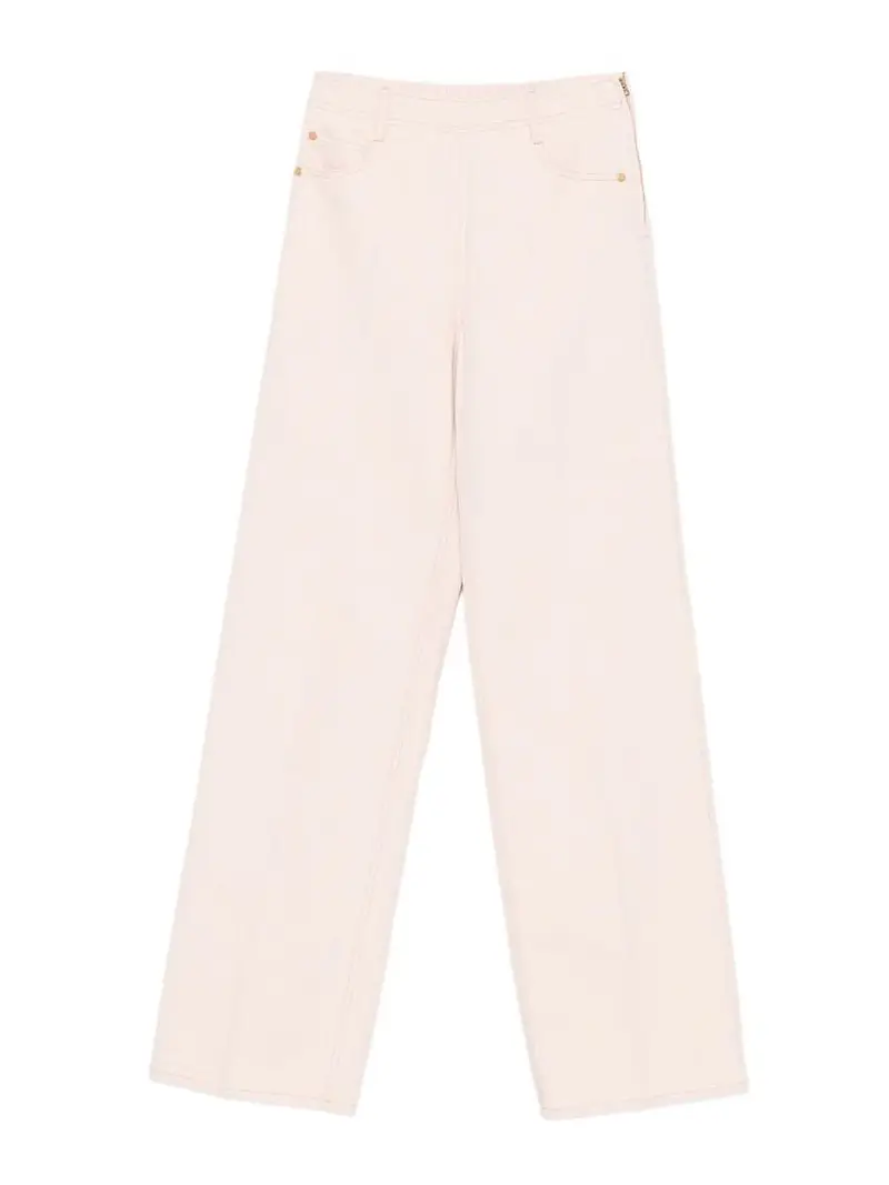 Pantaloni My Pants In Cotone Rosa Chiaro Color Carne E Neutri
