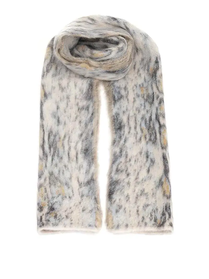 Sciarpa Jacquard Motivi Grigio