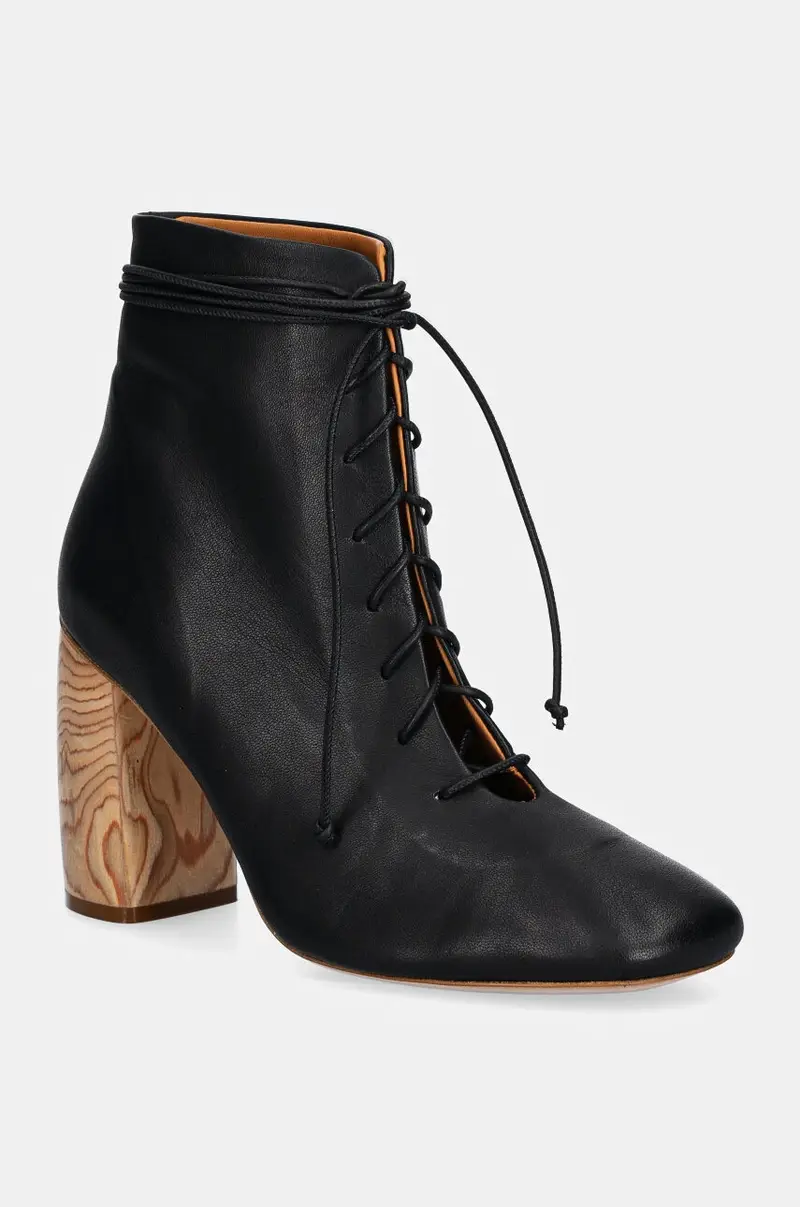 stivaletti alla caviglia in pelle donna colore nero 13001 F46A 8021