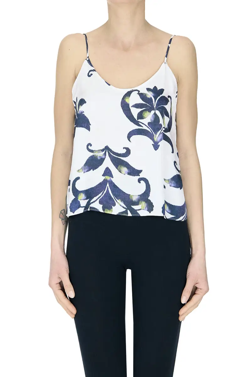 Top lingerie cropped in satin