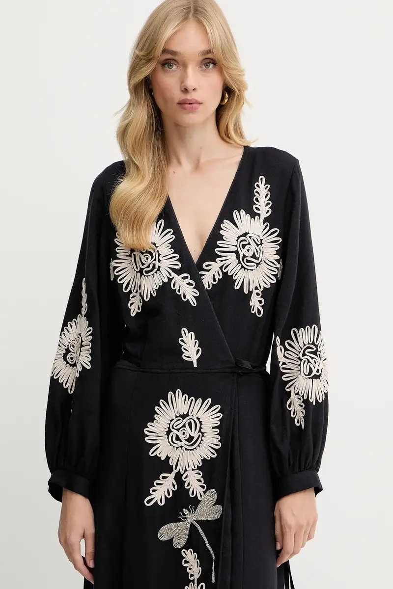 vestito in lana Nero miniatura 4