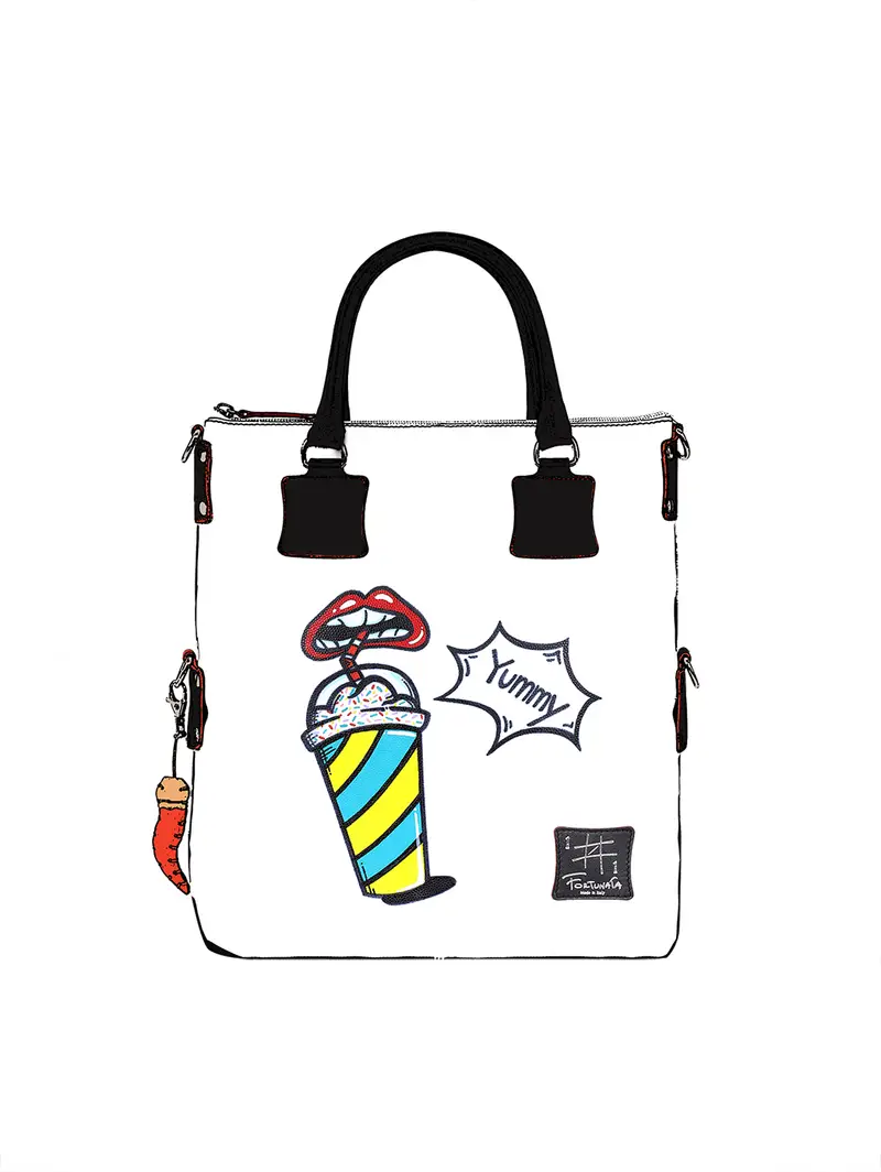 Borsa Dipinta Mano - Doodle Comics Yummy