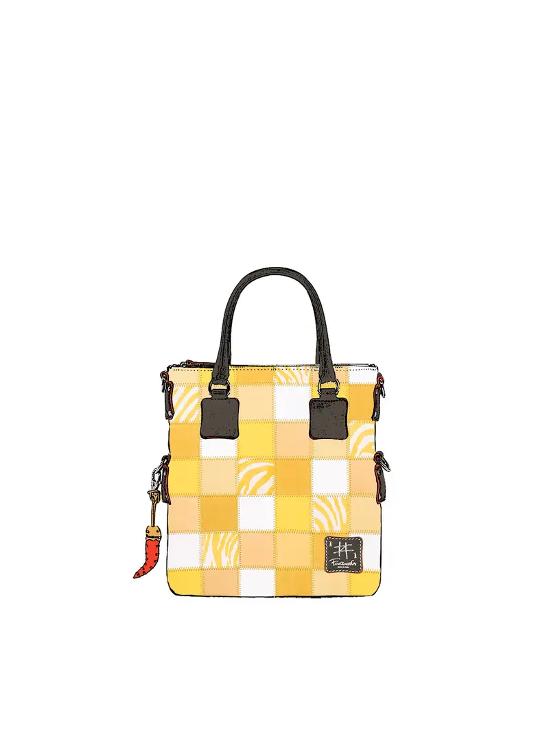 Mini Borsa Patchwork Giallo Fatta Mano