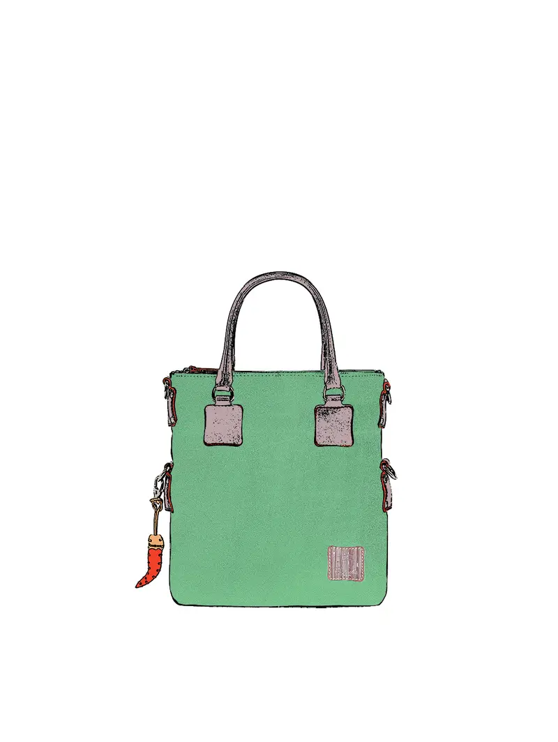 Piccola Borsa In Vera Pelle Verde