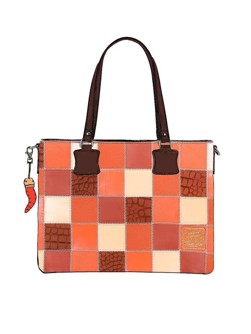 Shopper Patchwork - Arancione