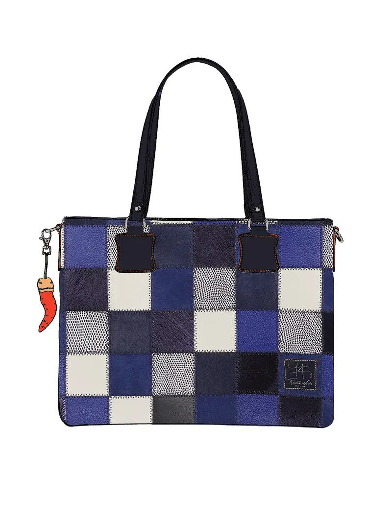 Shopper Patchwork - Blu