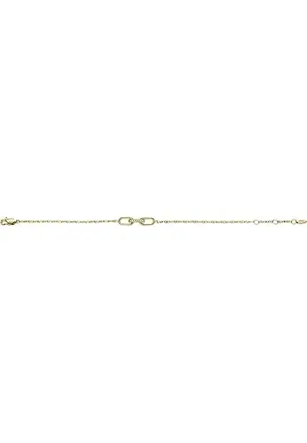Fossil Bracciale a catena sottile da donna in acciaio inox con chiusura a moschettone, Oro lucido miniatura 2