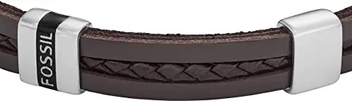 Fossil Bracciale Da Uomo, Lunghezza: 213 mm, Larghezza: 10, 8 mm Bracciale In Pelle Marrone, JF04133040 miniatura 3