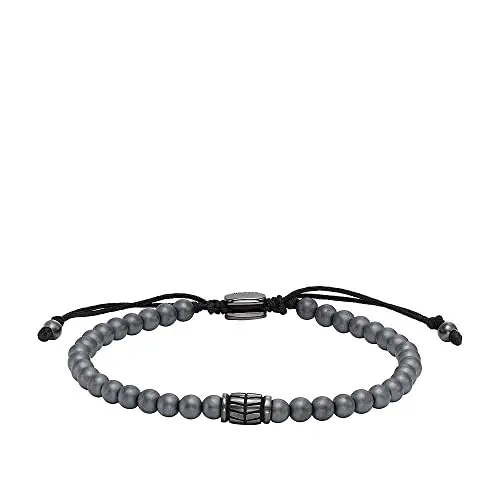 Fossil Bracciale Da Uomo, Lunghezza: 250 mm, Larghezza: 4 mm Bracciale In Acciaio Inossidabile Canna Di Fucile,