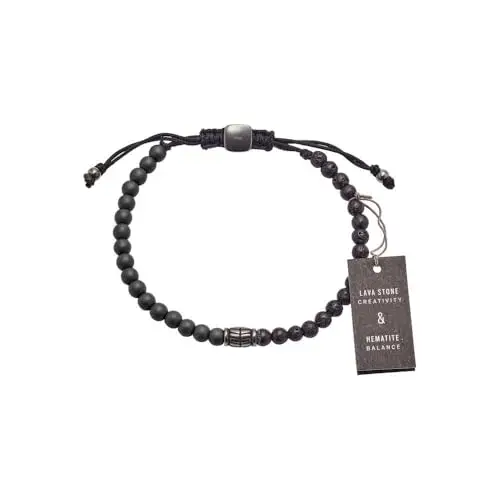 Fossil Bracciale Da Uomo Vintage Casual, 170 X 250 mm Nero Altro Bracciale, JF03008793 miniatura 3