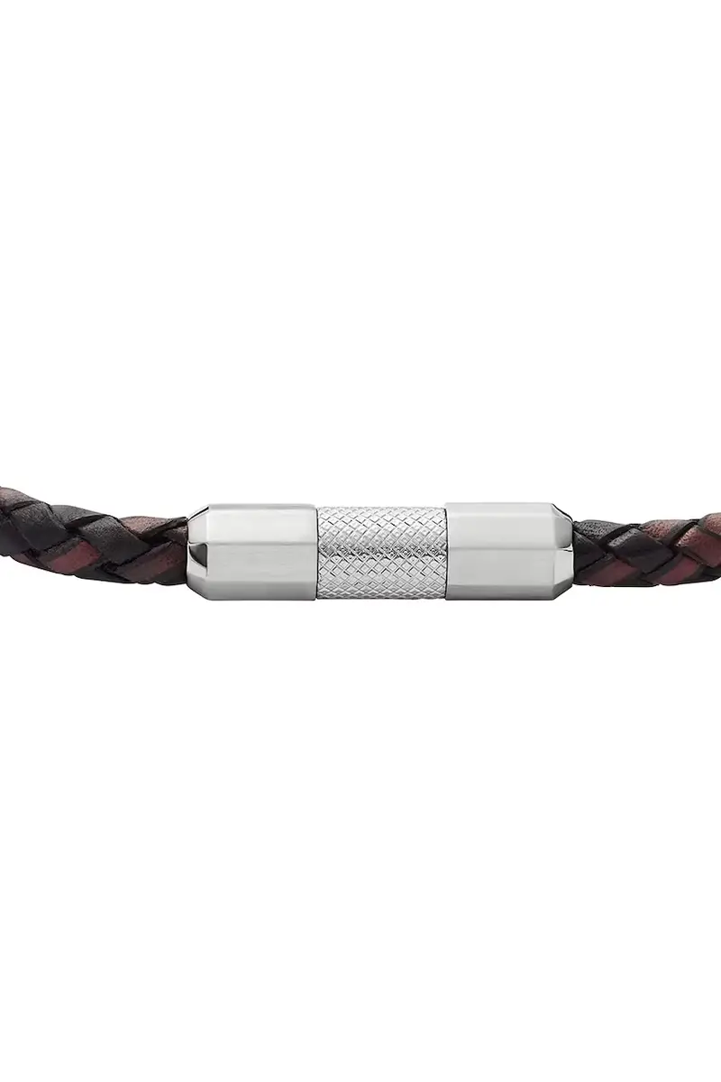 bracciale in pelle uomo AR11596 Argento miniatura 2