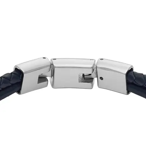 Fossil Bracciale multifilo All Stacked Up da uomo in pelle blu navy, JF04703998 miniatura 3