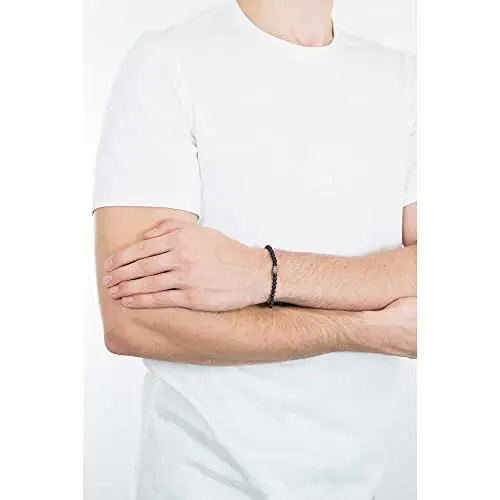 Fossil Bracciale Per Il Benessere Degli Uomini, Lunghezza Interna: 170 mm ~ 250 mm Nero Bracciale Semi miniatura 3