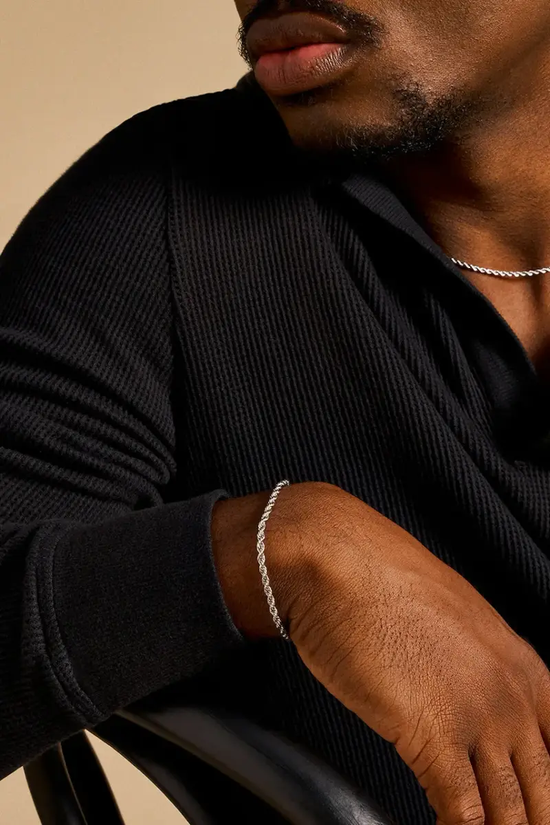 braccialetto uomo JF04822040 Argento miniatura 5