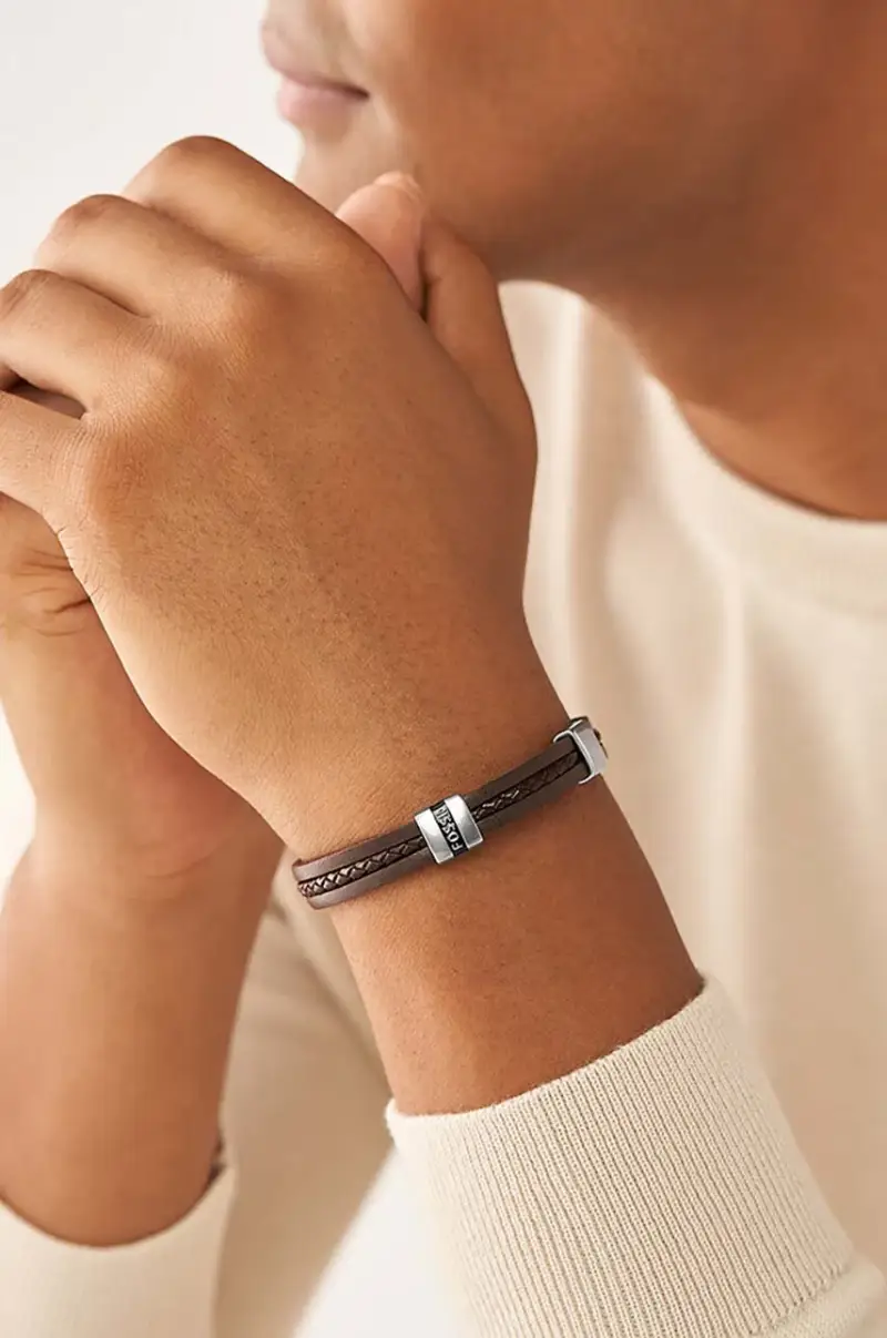 braccialetto uomo Marrone miniatura 5