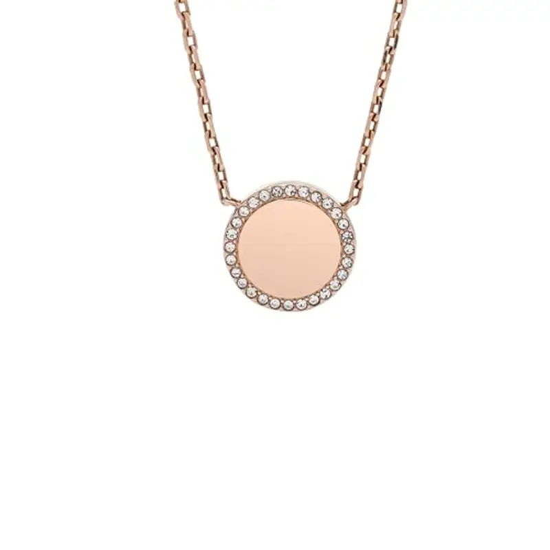 Fossil Collana Da Donna, Lunghezza 40, 6 Cm, Estensione 5, 1 Cm Collana In Acciaio Inossidabile Oro Rosa, JOF00491791 miniatura 3