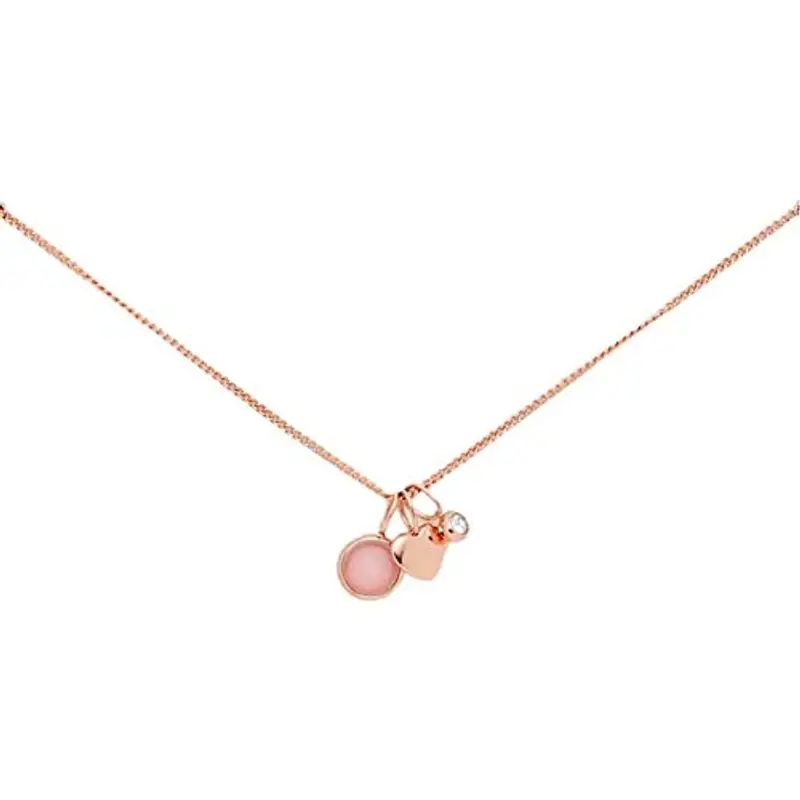 Fossil Collana Da Donna Personalizzata, Lunghezza Totale: 40 Cm + 5 Cm Di Estensione Della Catena In Acciaio Inossidabile Oro Rosa, JF03046791