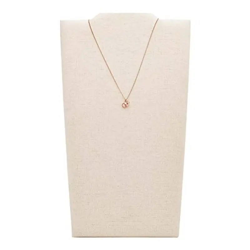 Fossil Collana Da Donna Personalizzata, Lunghezza Totale: 40 Cm + 5 Cm Di Estensione Della Catena In Acciaio Inossidabile Oro Rosa, JF03046791 miniatura 2