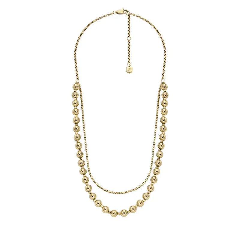Collana Fossil All Stacked Up JA7248710 Oro