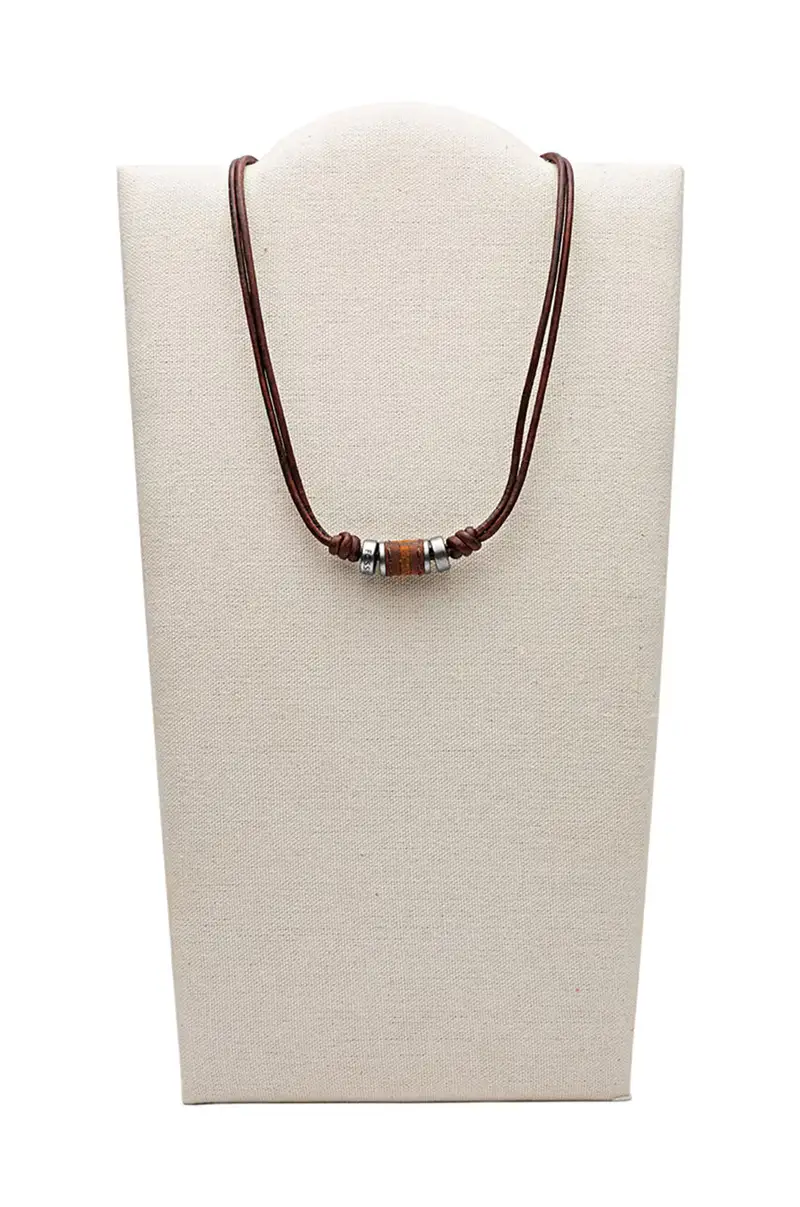 collana uomo Marrone miniatura 2