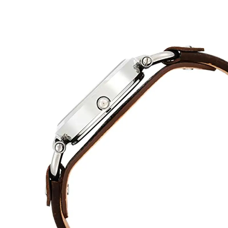 Fossil Georgia Orologio per donna, Movimento al quarzo a tre lancette con cinturino in pelle, Marrone E Argento miniatura 2