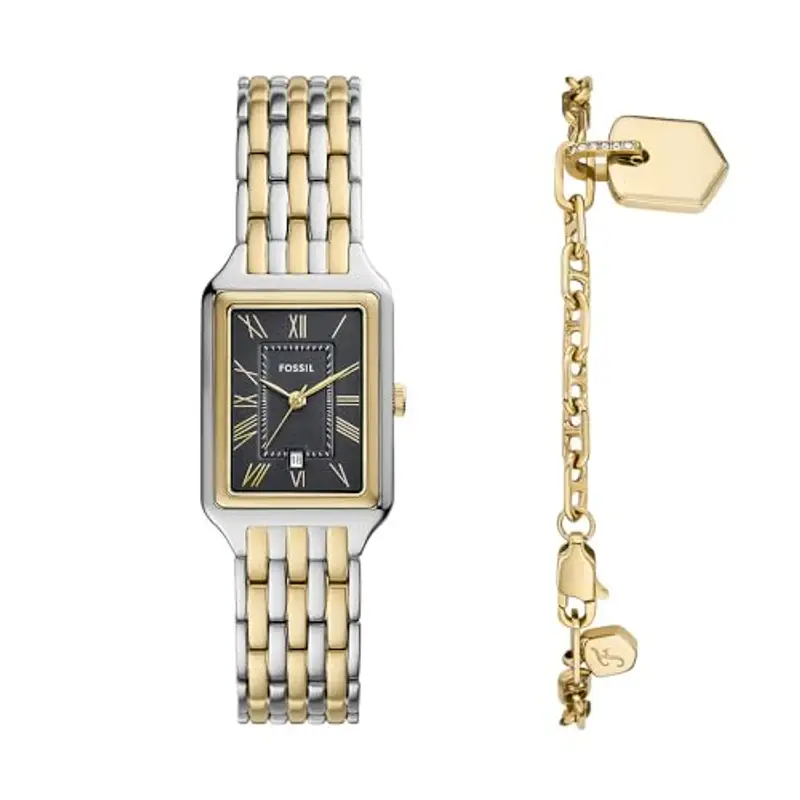 FOSSIL Orologio Raquel per donna, Movimento al quarzo a tre lancette con cinturino in acciaio inossidabile