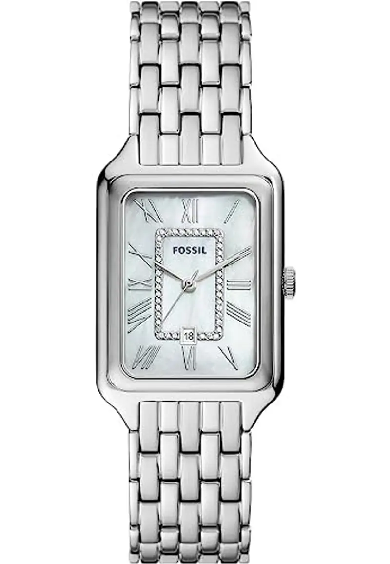 Fossil Orologio Raquel per donna, Movimento al quarzo a tre lancette con cinturino in acciaio inossidabile