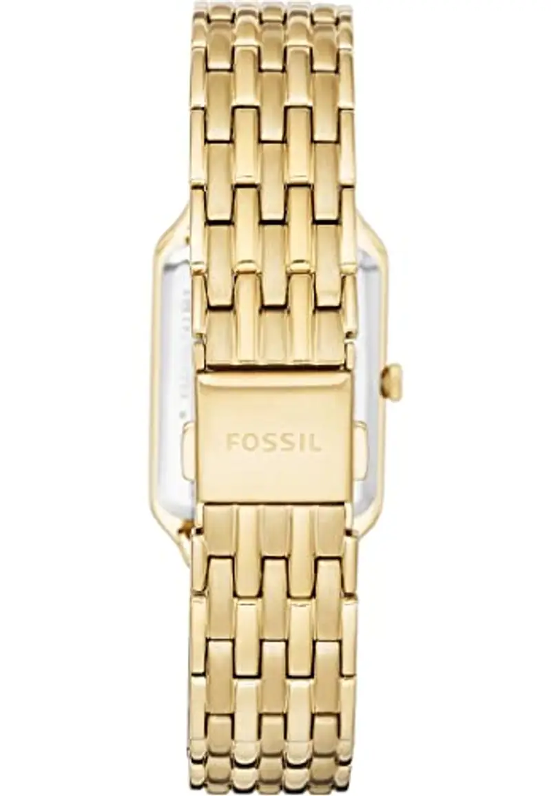 Fossil Orologio Raquel per donna, Movimento al quarzo a tre lancette con cinturino in acciaio inossidabile, Tono Oro E Bianco, 23 mm miniatura 2