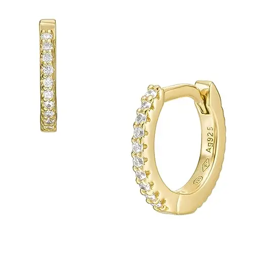 Fossil Women's Brass or sterling silver with hoop closure Earrings