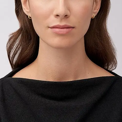 Fossil Women's Brass or sterling silver with hoop closure Earrings miniatura 3