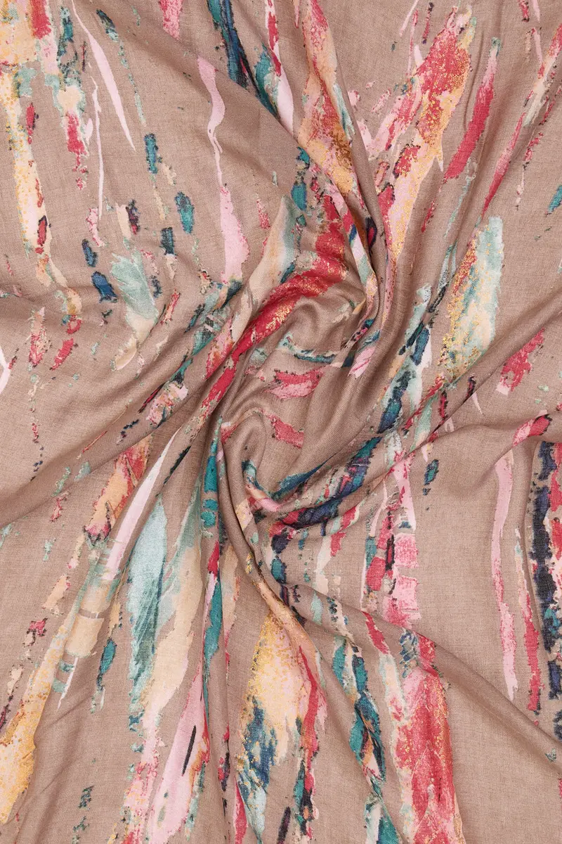 Foulard Beige Da Donna GianMarco Venturi 62929 miniatura 2