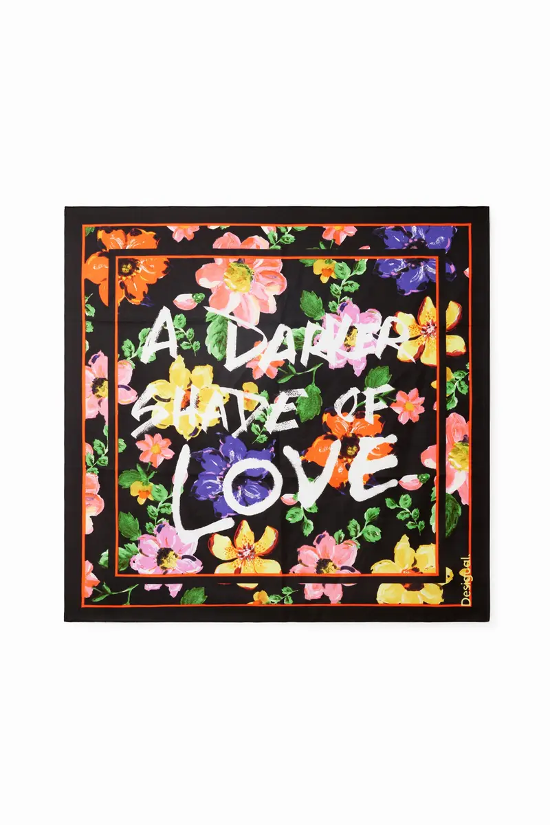 Foulard carrÃ¨ floreale