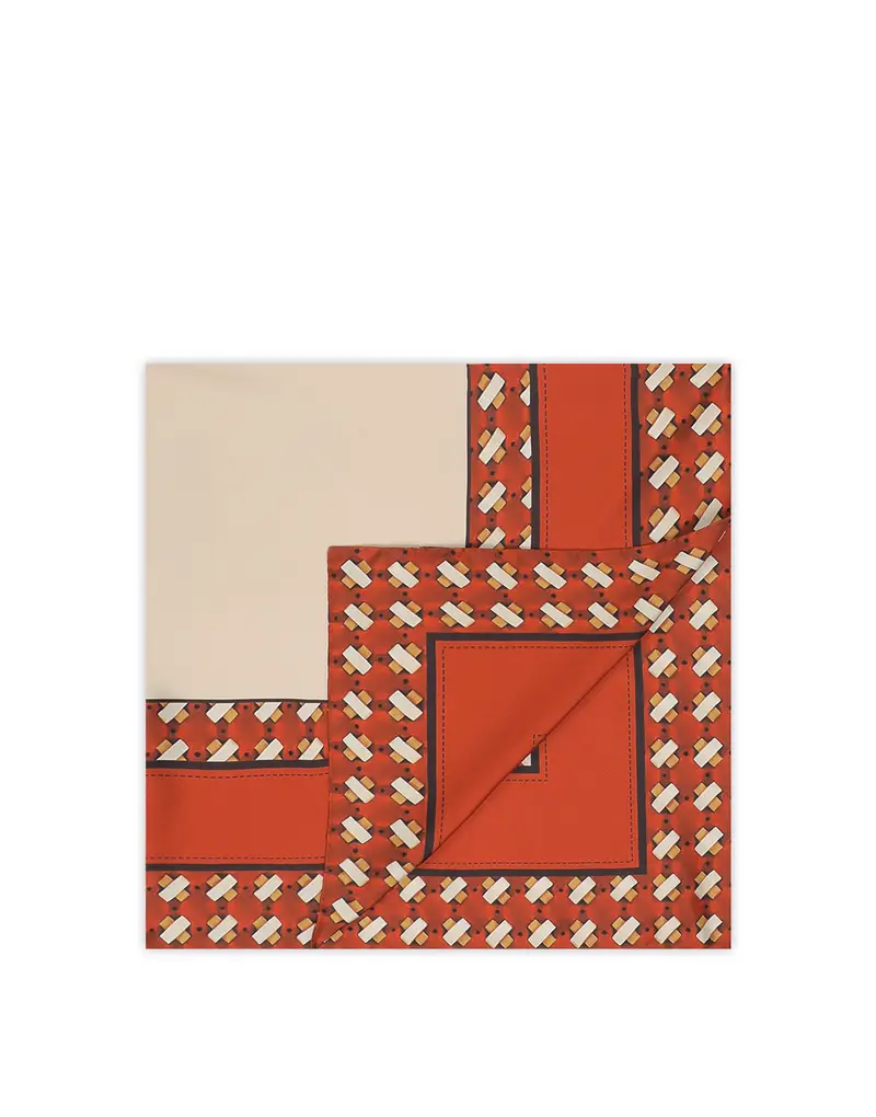 Foulard in seta con stampa a nappine BEIGE, one_size, Pollini