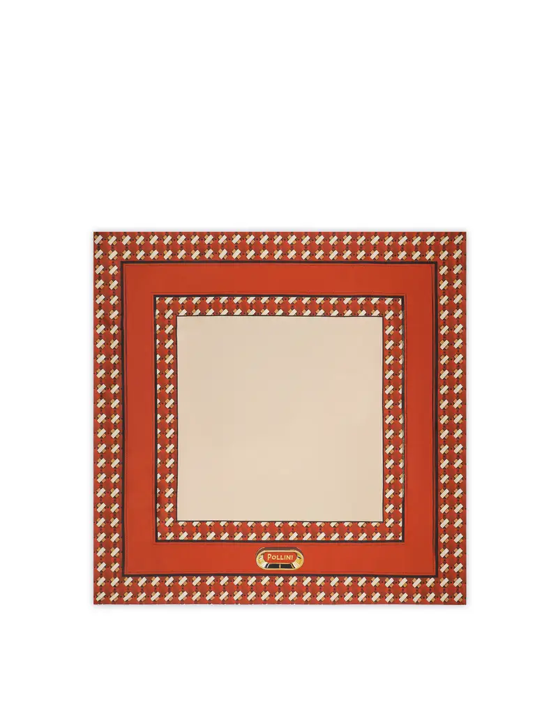 Foulard in seta con stampa a nappine BEIGE, one_size, Pollini miniatura 2