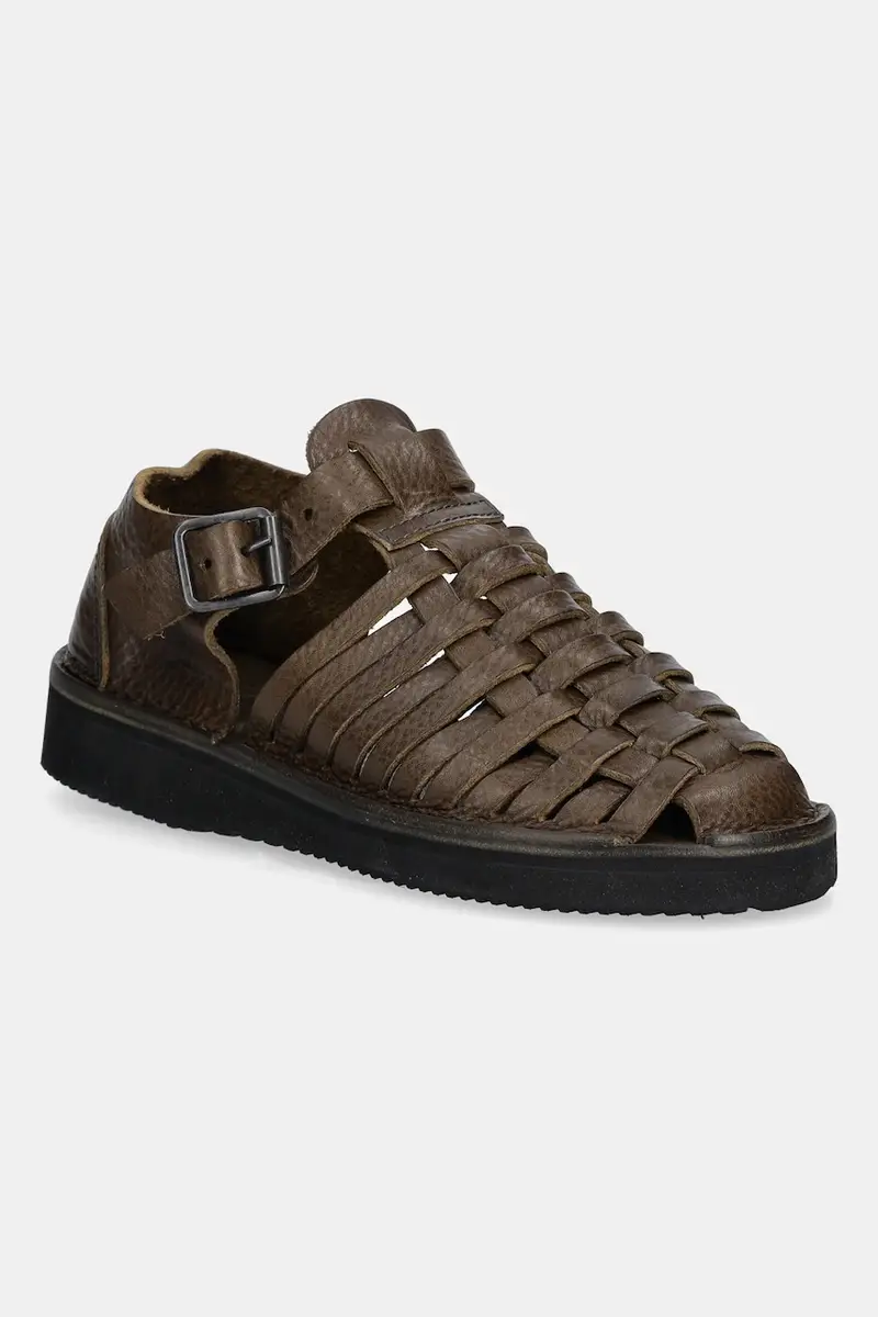 sandali in pelle Sandals donna colore verde D025