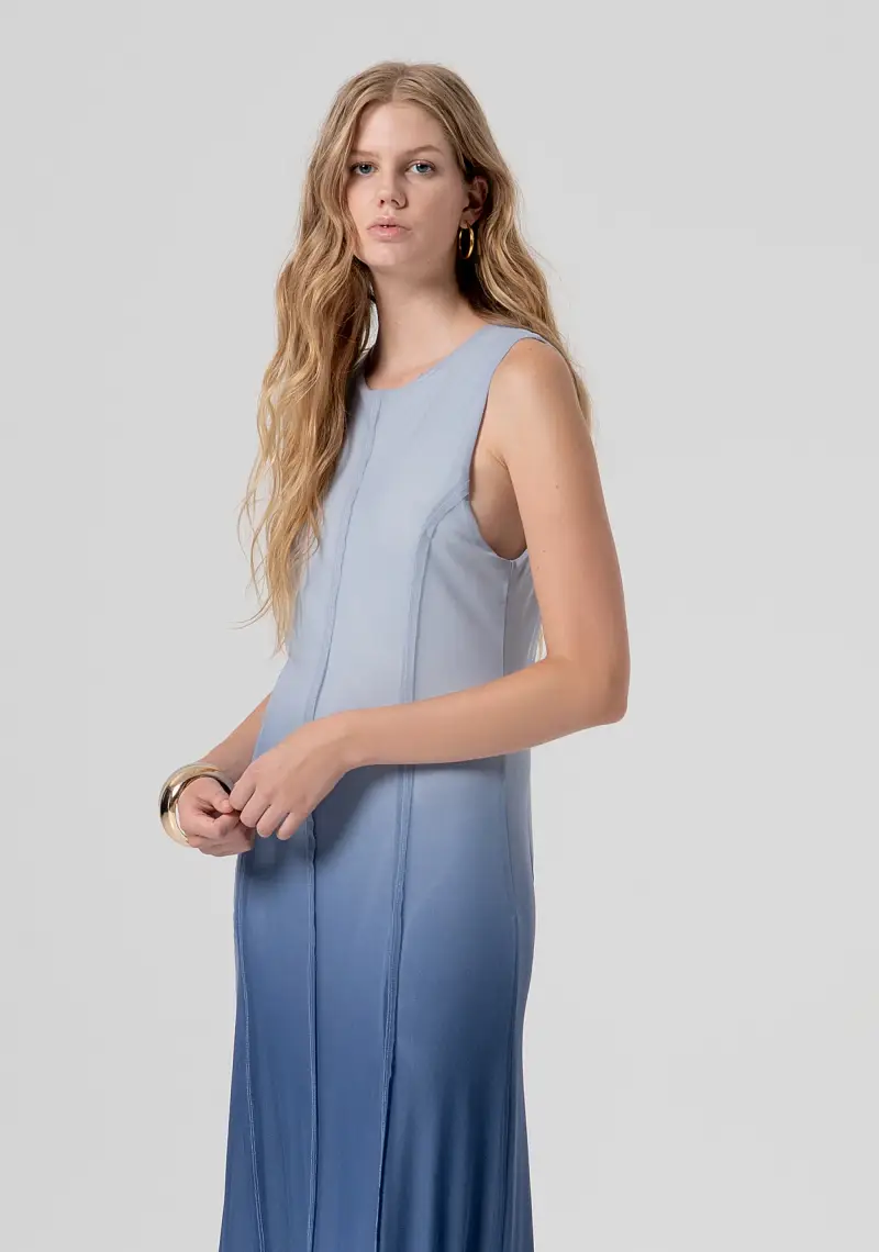 Abito aderente lungo con effetto sfumato miniatura 2