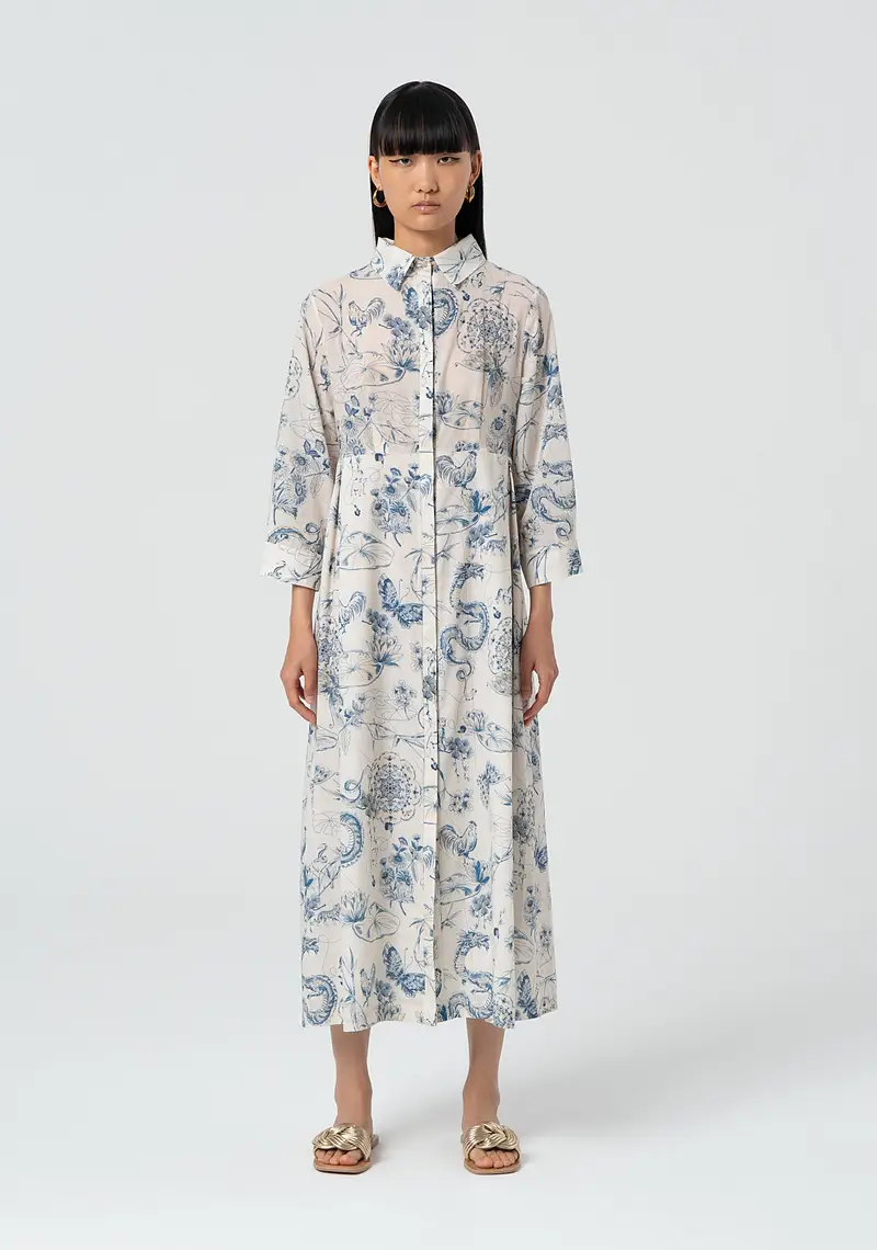Abito chemisier regular lungo in fantasia
